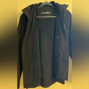 Calvin Klein Black Fleece Lined Waterproof Winter Coat Jacket M